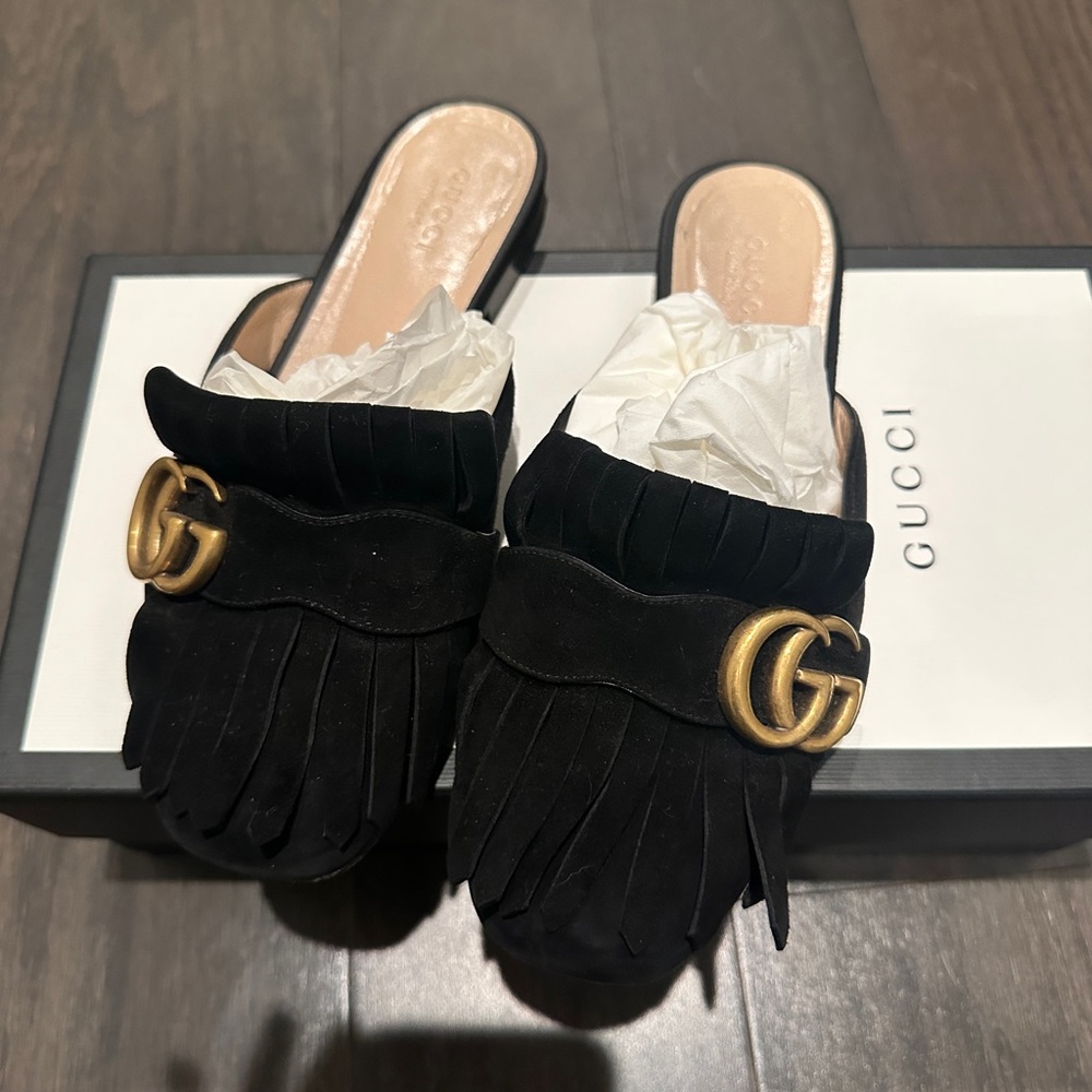 Gucci marmont backless loafer